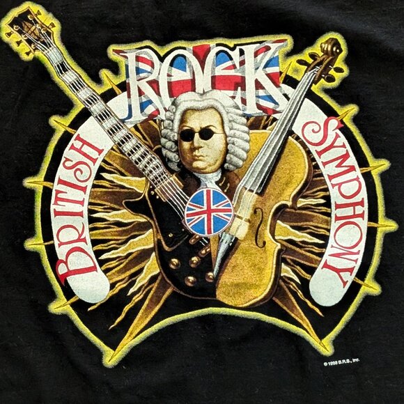 1998 British Rock Symphony US Tour w/ Roger Daltrey Tultex T-Shirt - Size L - Picture 2 of 5